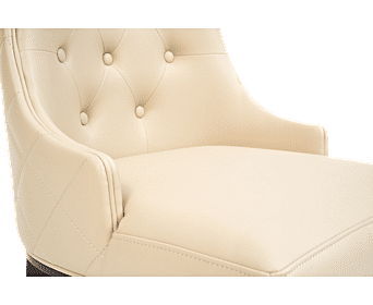 Angelica Cream Faux Leather Dining Chairs, Cream Leather Chairs Dining
