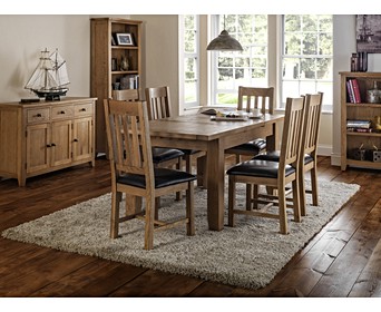 Medford 140cm Oak Extending Dining Table And Chairs