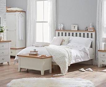 Eden Oak And White Double Bed
