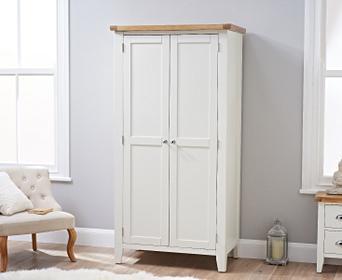 Eden Oak And White Two Door Wardrobe