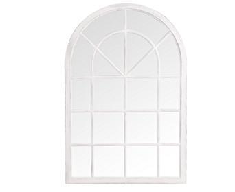 Merida White Small Arched Window Mirror
