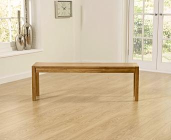Oxford 150cm Solid Oak Dining Table With Oscar Fabric Round Leg Chairs And Oxford Bench Oxford