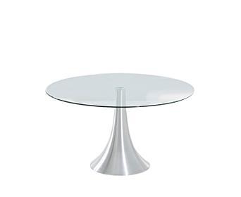 paloma 135cm round glass dining table