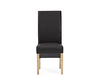Cannes Black Bonded Leather Dining Chairs, Bonded Leather Dining Chairs