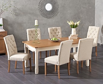 Table With Padded Dining Chairs, Oak Padded Dining Room Chairs