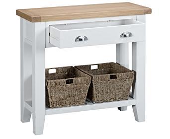 Eden Oak And White Small Console Table