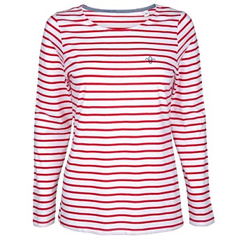 red white striped t shirt ladies