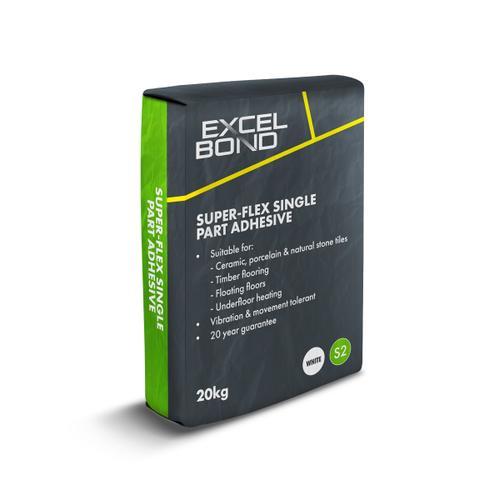 Excel Bond SuperFlex Single Part White S2 Adhesive 20kg Topps Tiles