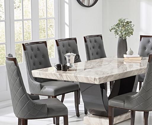 Cream marble dining hotsell table and chairs