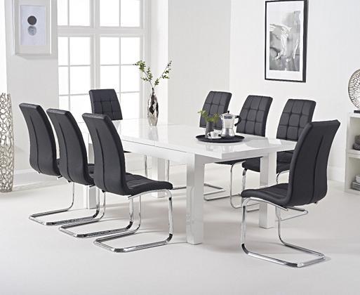 High gloss dining table and 6 chairs outlet