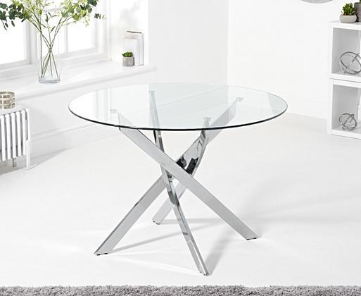 Folding glass store dining table