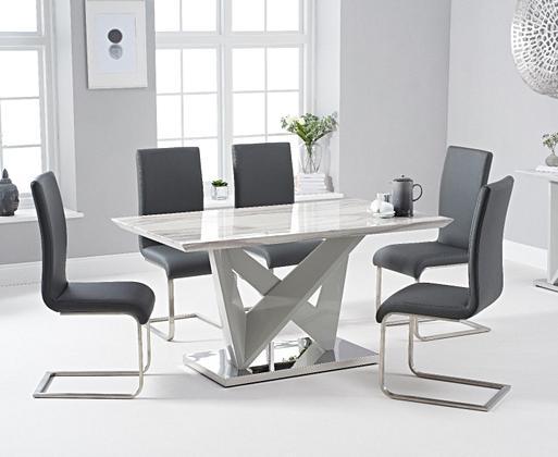 Carrera marble store dining table