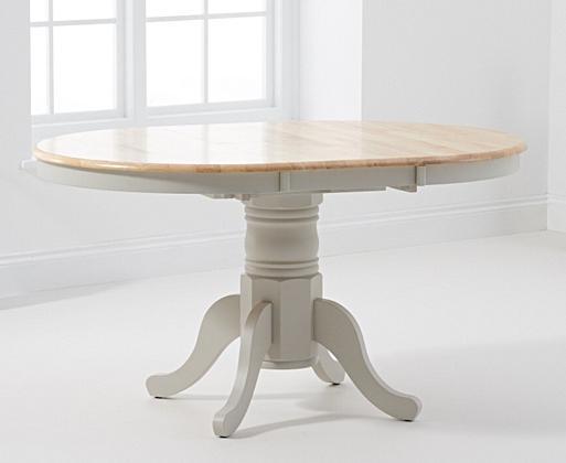 Extending Epsom Grey And Oak Painted Dining Table Oak Furniture
