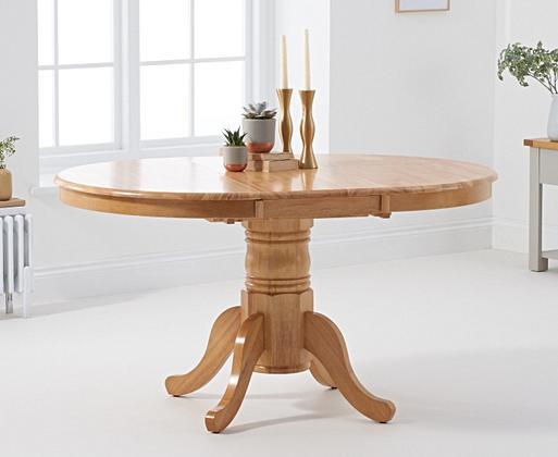 Oak pedestal sales table