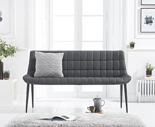 Bourgoin faux new arrivals leather wood bench