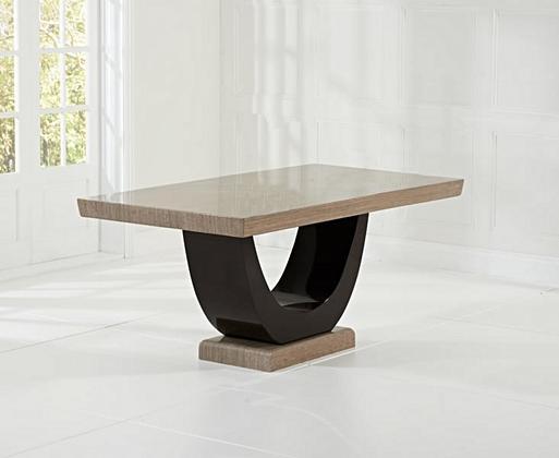 Raphael 170cm Brown Pedestal Marble Dining Table