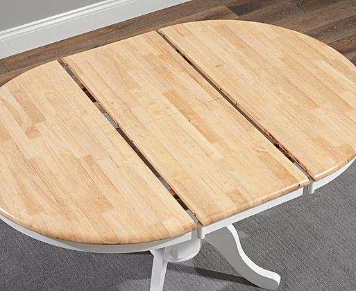 Extending Epsom White And Oak Painted Dining Table Oak Furniture
