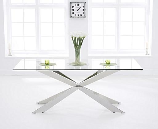 Juniper 160cm Glass Dining Table with Enzo Chairs Oak Furniture