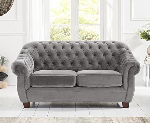 Light gray velvet sofa sale