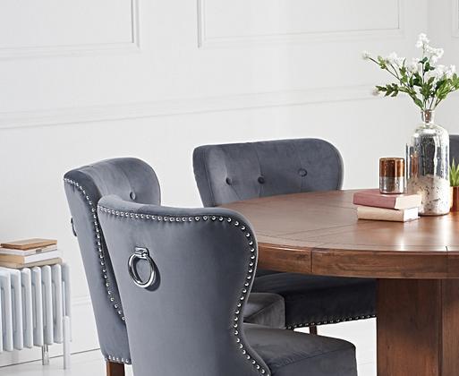 Torino velvet hotsell wingback chair