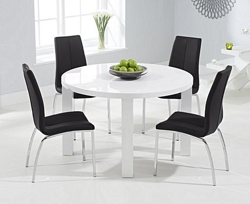 Round high gloss clearance dining table