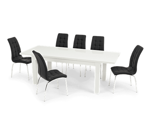 Second hand white table and chairs best sale