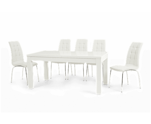 White lacquer dining sale chairs