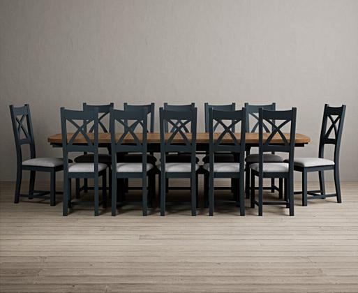 Dark blue sales dining table