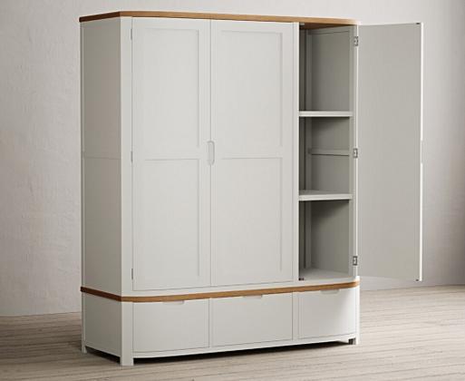 White painted shop oak wardrobes