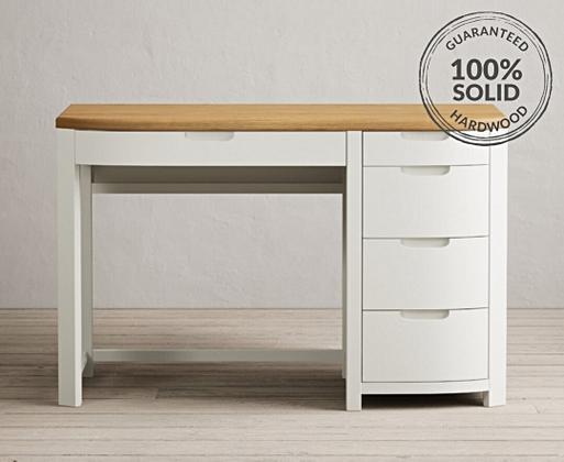 Wood top sale white desk