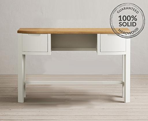 White dressing table outlet with wooden legs