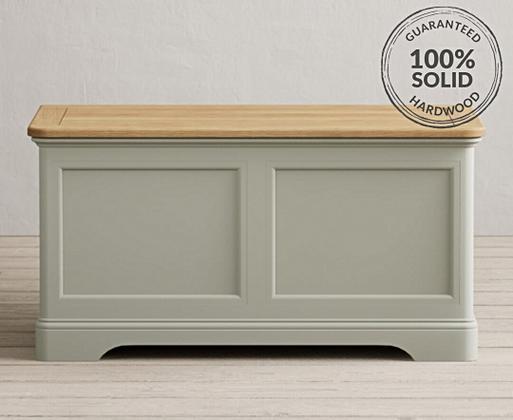 Bridstow Soft Green Painted Blanket Box
