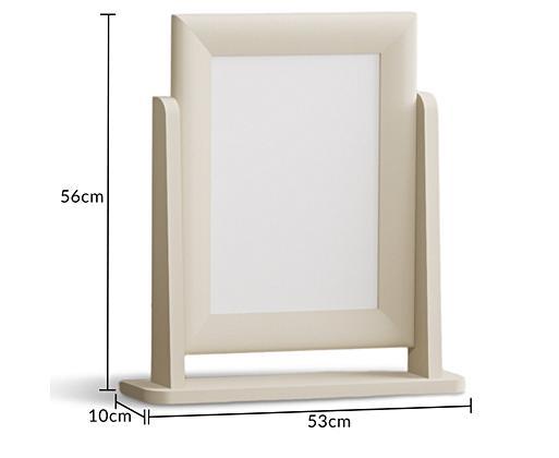 Cream Painted Dressing Table Mirror Oak Furniture Superstore