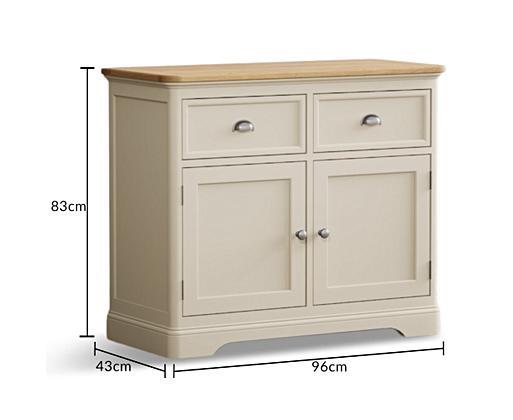 Bridstow Oak and Cream Painted Small Sideboard Oak Furniture