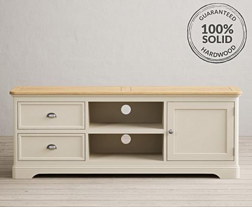 Cream painted deals oak tv unit