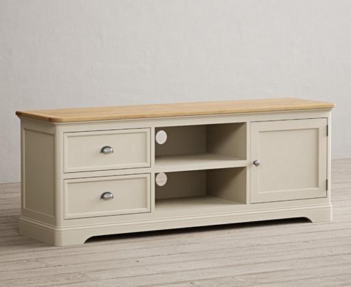 Cream painted oak tv unit top