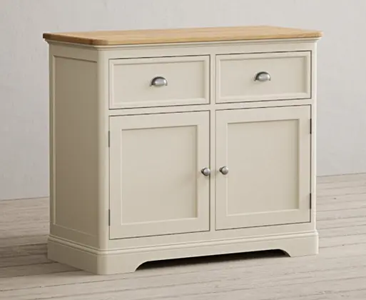 Bridstow Oak and Cream Painted Small Sideboard Oak Furniture