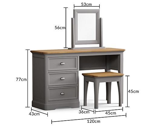 Light grey 2025 dressing table stool