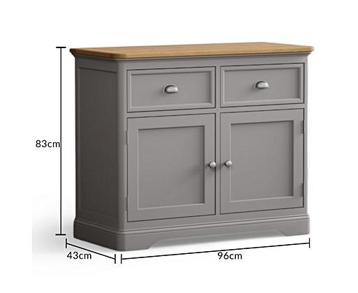 Bridstow Oak and Light Grey Painted Small Sideboard Oak