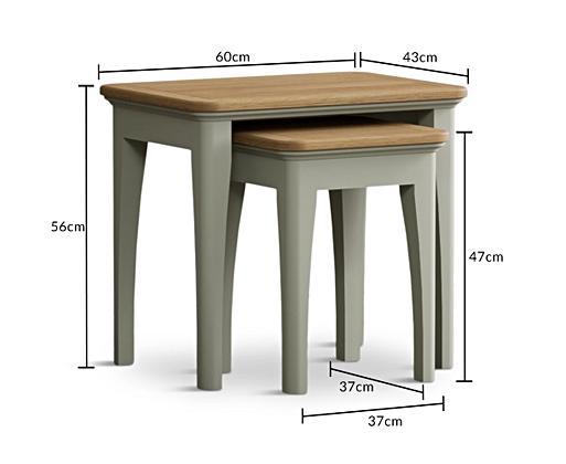 Green nest top of tables