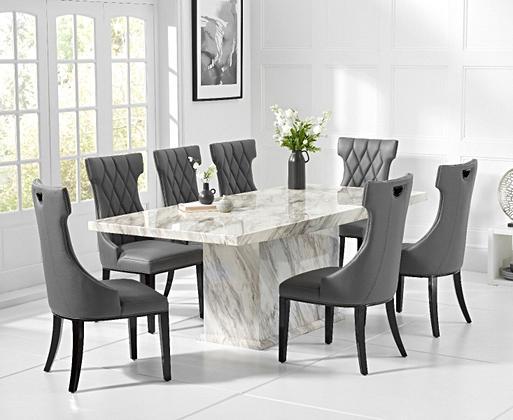 Marble effect dining shop table