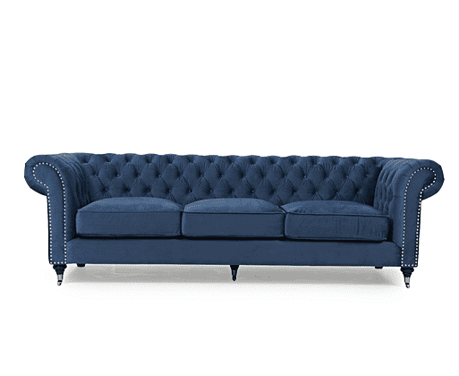 Blue chesterfield club shop chair