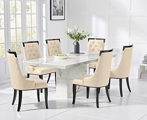 Carvelle marble dining shop table