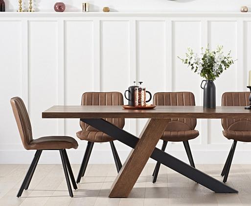Dining table store with middle leg