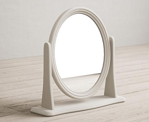 White oval store dressing table mirror