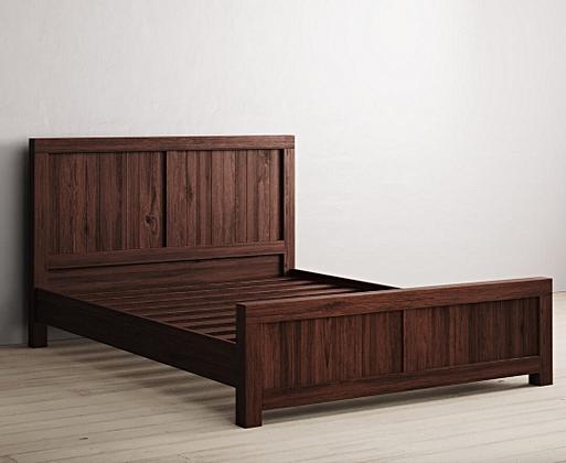 King size bed hotsell frame dark brown