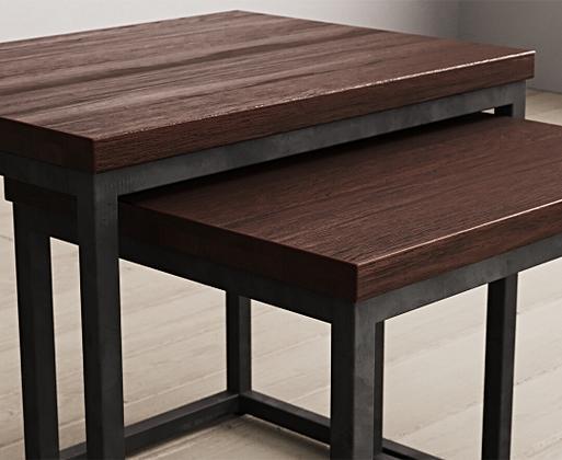 Dark walnut discount nest of tables