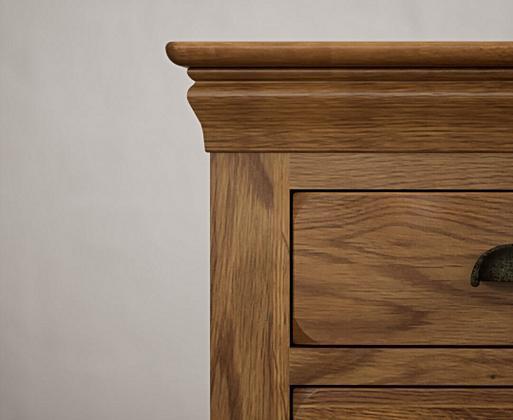 Burford Rustic Solid Oak Wide Chest of Drawers