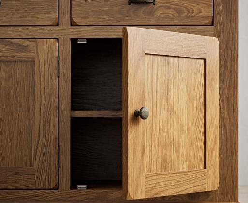 Burford Rustic Solid Oak Large Sideboard Oak Furniture Superstore