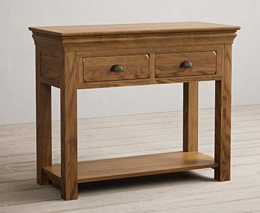 Rustic oak clearance console